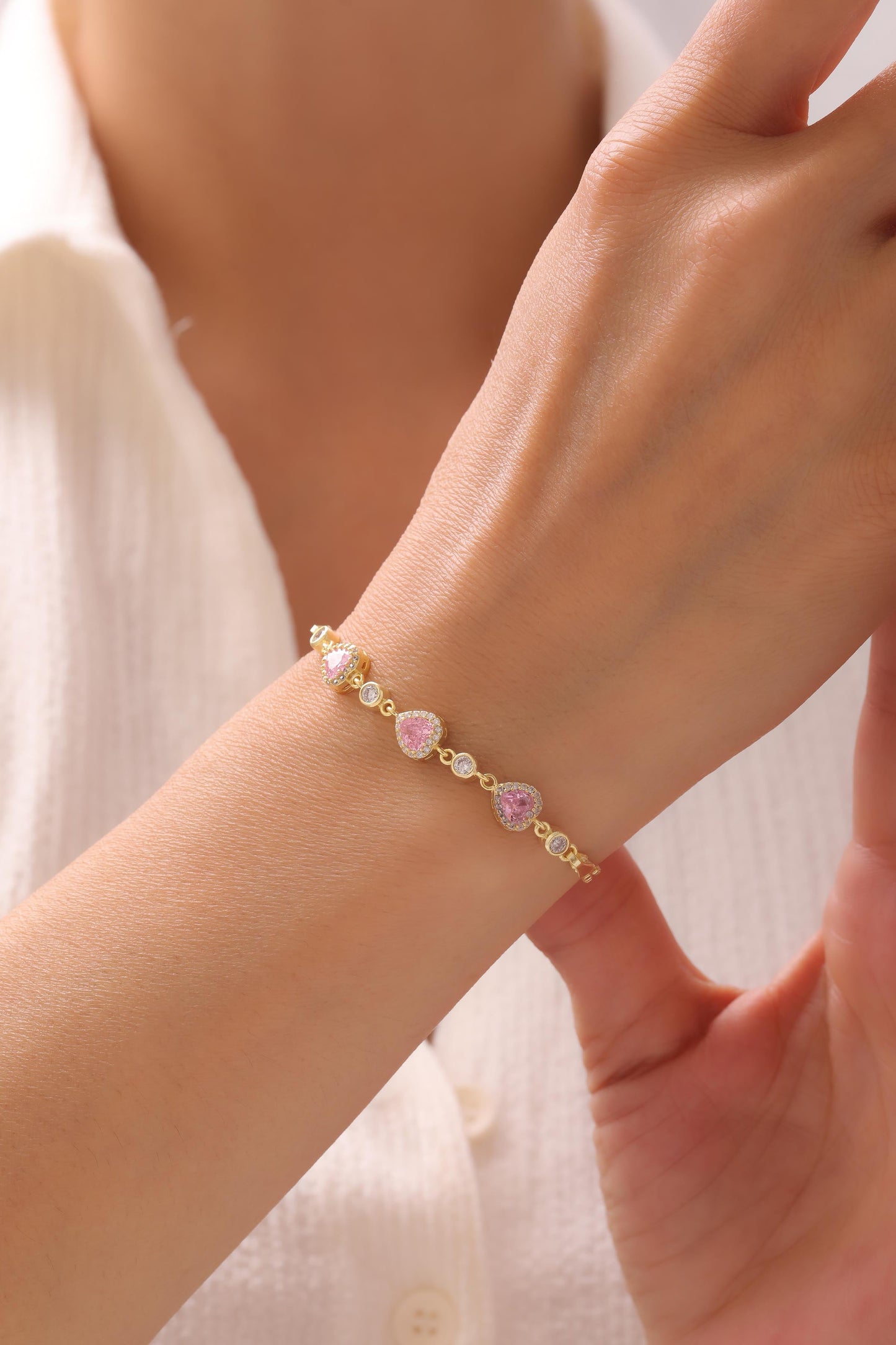 Trio Rosélia Heart Armband