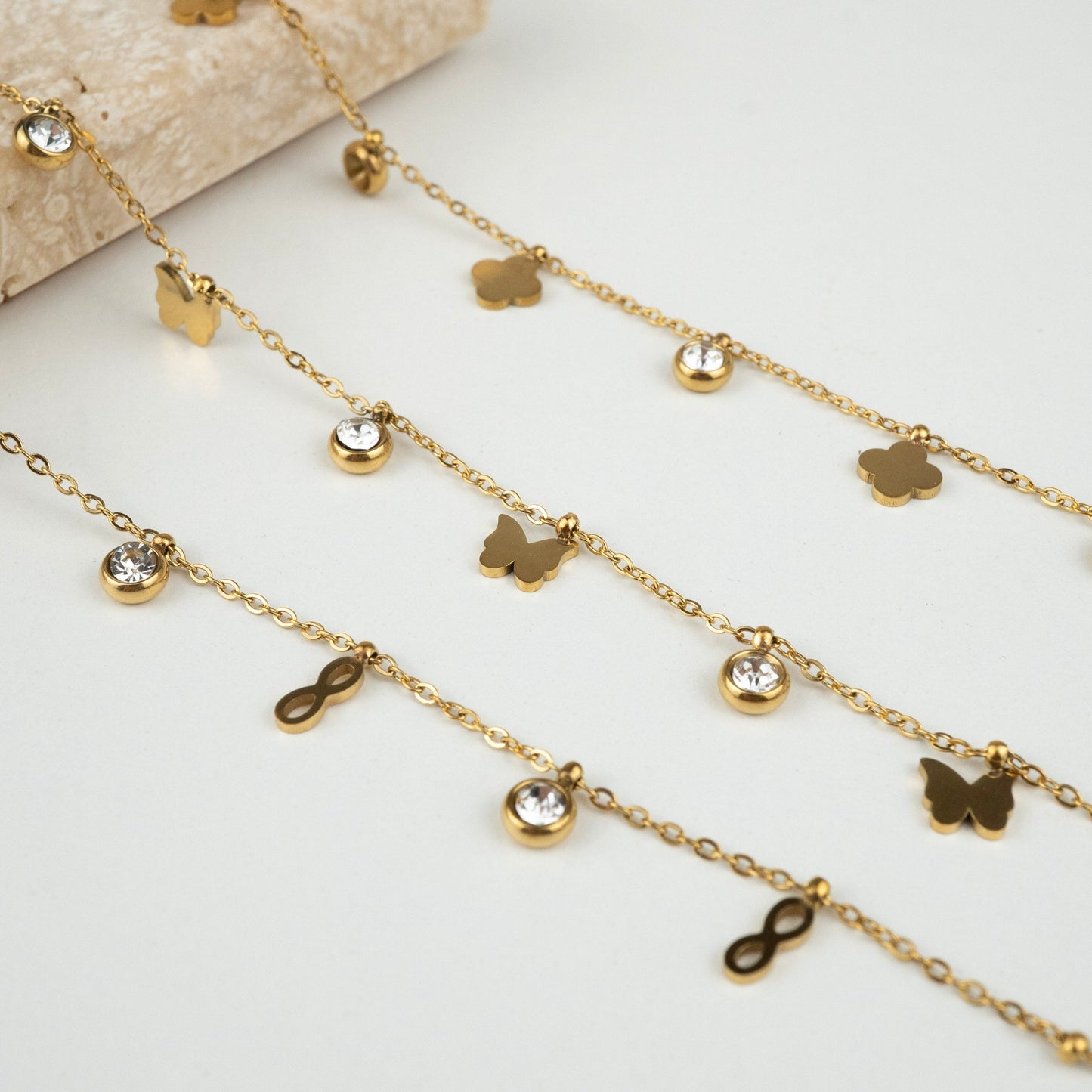 Shiny Butterfly Zirkonia Halskette
