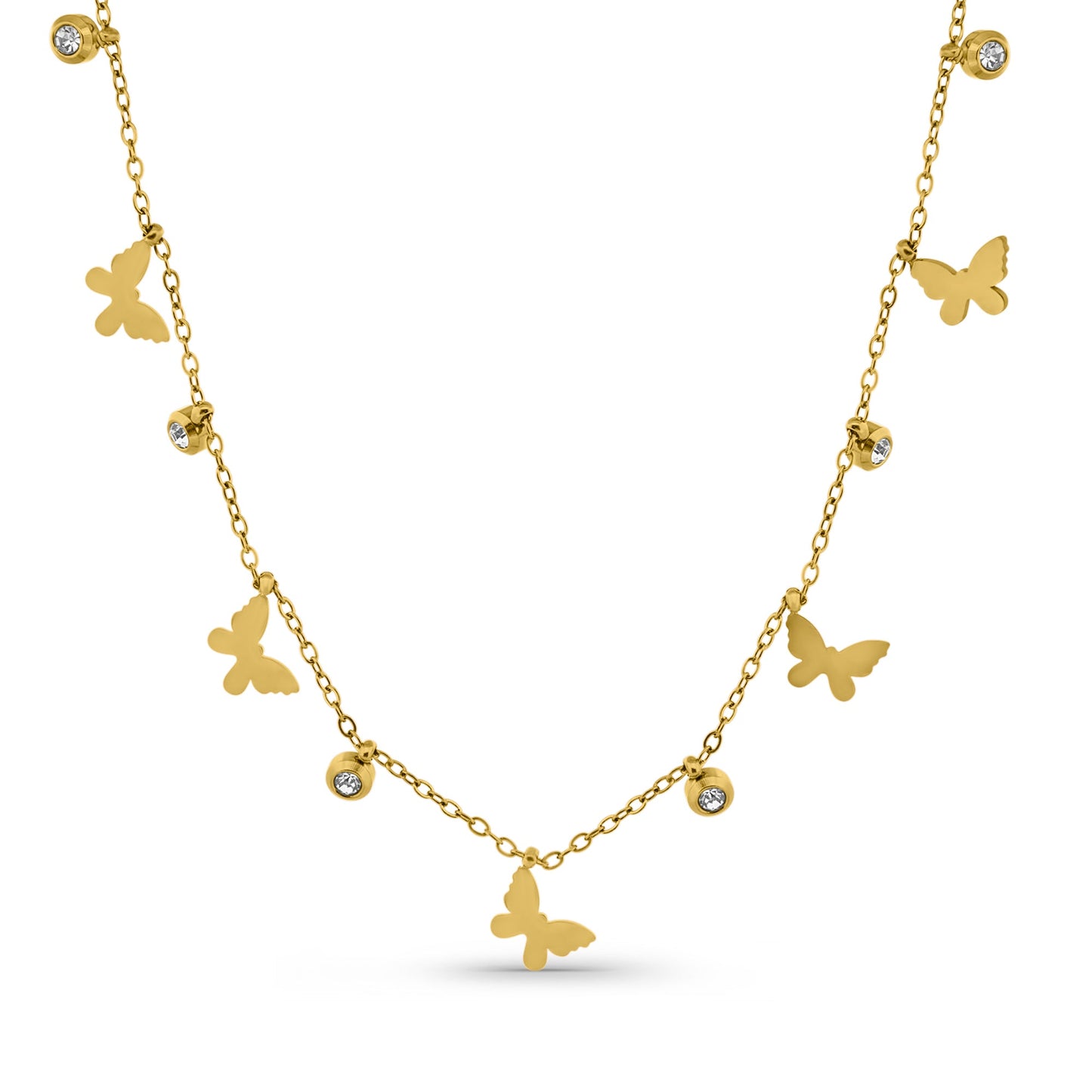 Shiny Butterfly Zirkonia Halskette