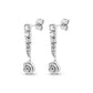 Zirkonia Rose Ohrringe