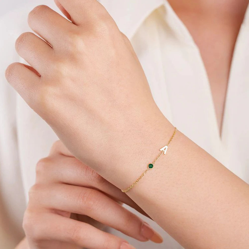 Birthstones Letter Armband