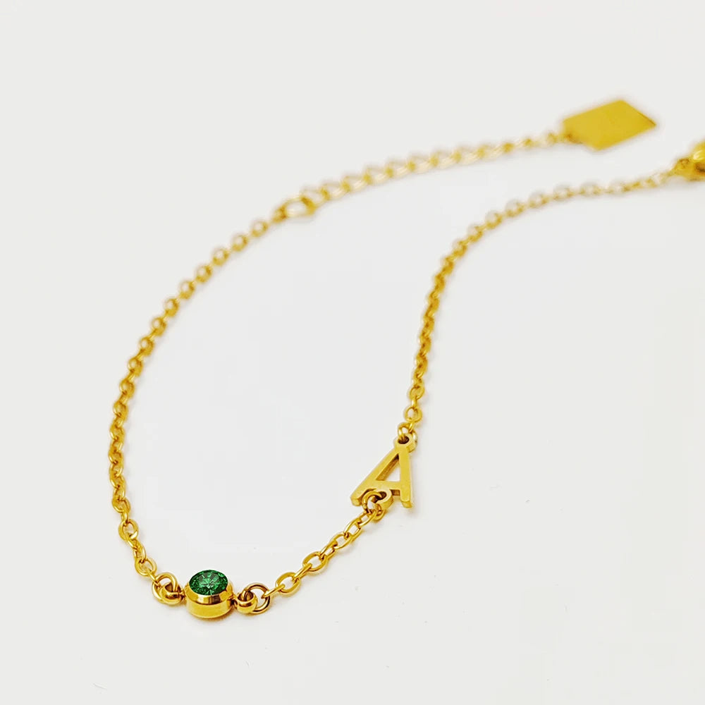 Birthstones Letter Armband